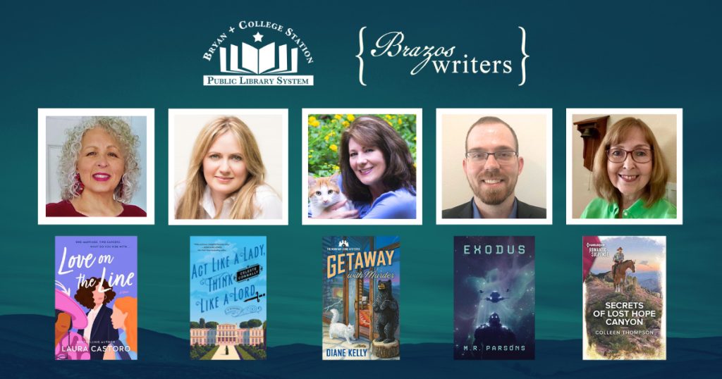 Fiction Writers Roundup featured authors: Laura Castoro (D.D. Ayres, Laura Parker), Celeste Connally (S.C. Perkins), Diane Kelly, M.R. Parsons and Colleen Thompson.